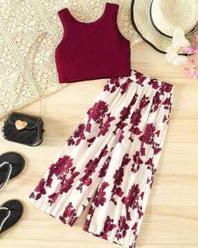 tior Girls Floral Print Top & Palazzos Set-picture-16