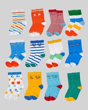 kuchipoo Boys Pack of 12 Calf-Length Socks-picture-38