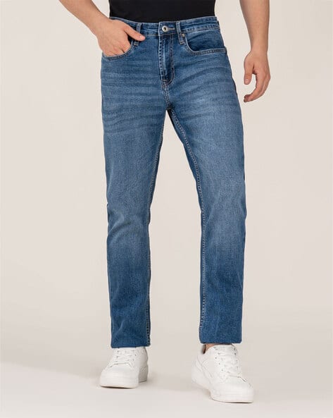 Men MId-Rise Straight Jeans