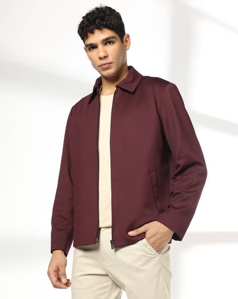 NETPLAY Men Regular Fit Shacket Maroon