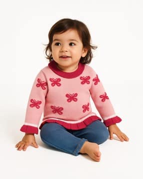 nauti nati Girls Butterfly Print Pullover-picture-47