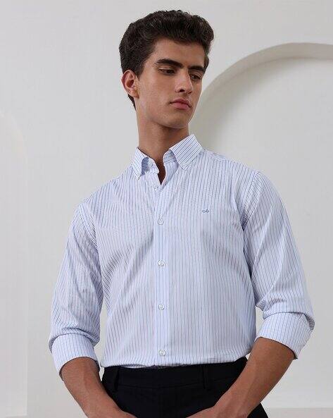 ALDENO Men Classic Stripes Regular Fit Shirt
