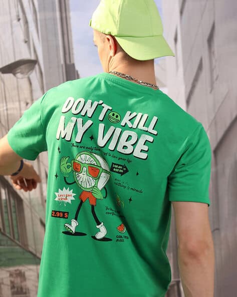 Men Printed Round-Neck Relaxed Fit T-Shirt