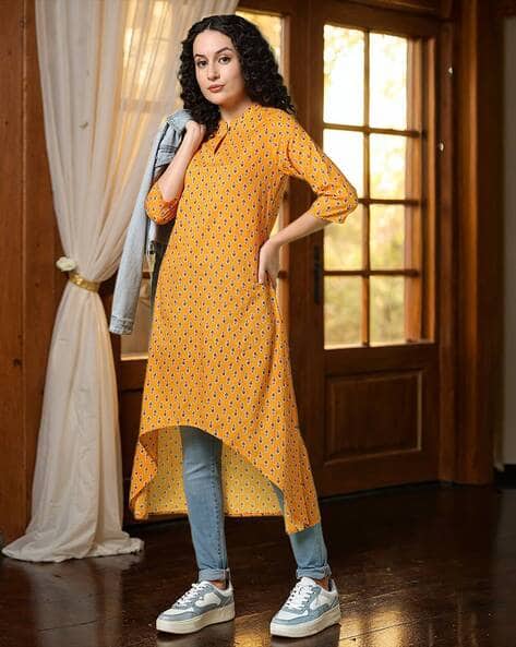 Acai Women Floral Print A-Line Kurta