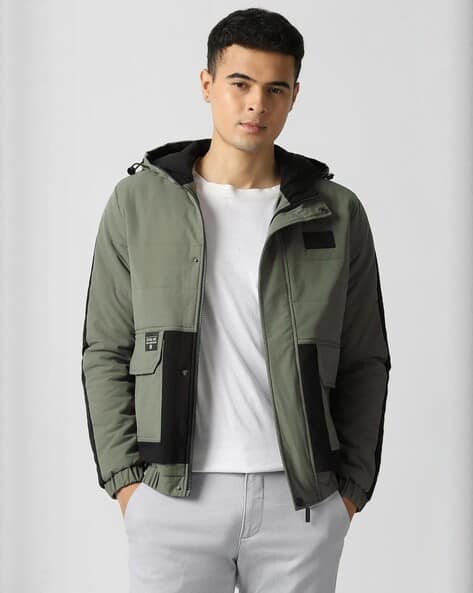 VAN HEUSEN Men Regular Fit Zip-Front Hooded Jacket