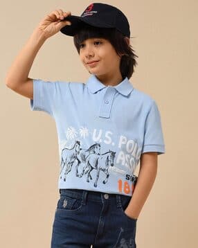 u.s. polo assn. Boys Cotton Graphic Polo T-Shirt-picture-12