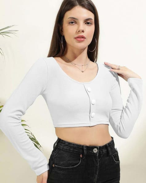 KOTTY Women Regular Fit Crop Top