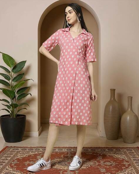 Acai Women Floral Print Shirt Dress