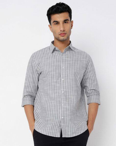 MARK & ALBERT Men Striped Regular Fit Shirt
