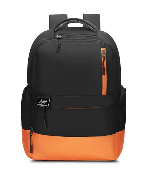black leather backpack round flap Unique round black leather backpack bag
