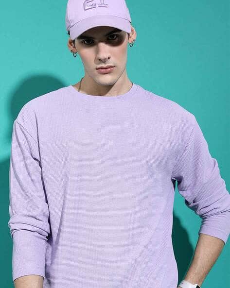 Highlander Men Self-Design Oversized Fit Crew-Neck T-Shirt