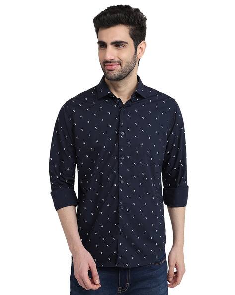 RAYMOND Men Printed Slim Fit Shirt with Full Sleeves