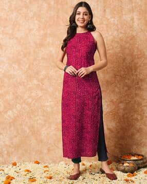 meeranshi Women Bandhani Print Straight Kurta-picture-12