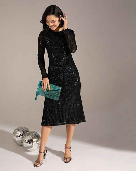 Buy H&M Women Rhinestone-Embellished Dress Online | Ajio.com
