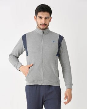 black panther Men Colourblock Zip-Front Jacket -picture-19