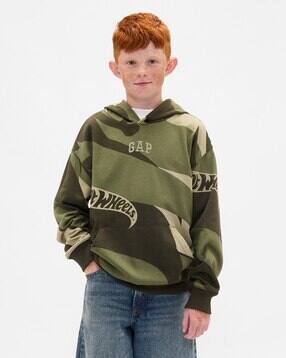 gap kids Graphic Printed Relaxed Fit Full Sleeves Hooded Sweatshirt-picture-36