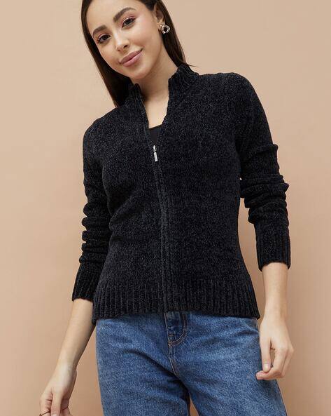 Fame forever by lifestyle Women Zip Front Sweater Dress
