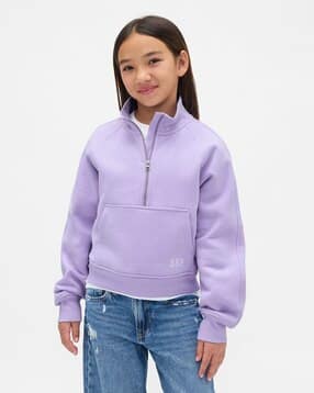 gap kids Solid Regular Fit Full Sleeves Mandarin Collar Sweatshirt-picture-46