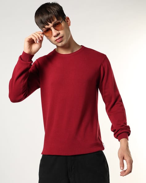 Buda Jeans Co Men Crew-Neck Stylised Fit Sweater