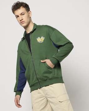 yousta Men Colourblock Regular Fit Zip-Front Sweatshirt-picture-23