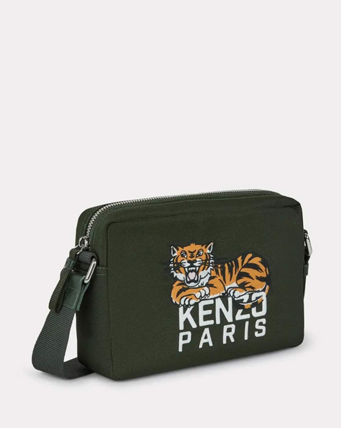 KENZO Happy Tiger ボディバッグ ダークカーキ Buy KENZO Happy Tiger Crossbody Bag | Khaki Color Men | AJIO LUXE