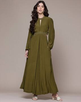 ritu kumar Solid Full Sleeves Straight Jumpsuit-picture-22
