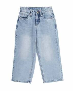 cub mcpaws Girls Mid-Wash Wide Jeans -picture-41