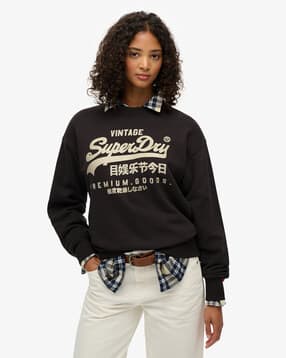 superdry Women Embellished Loose Fit Crew-Neck Sweatshirt-picture-43
