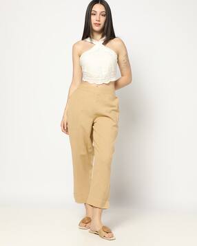 yousta Women Flat-Front Mid-Rise Pants-picture-20