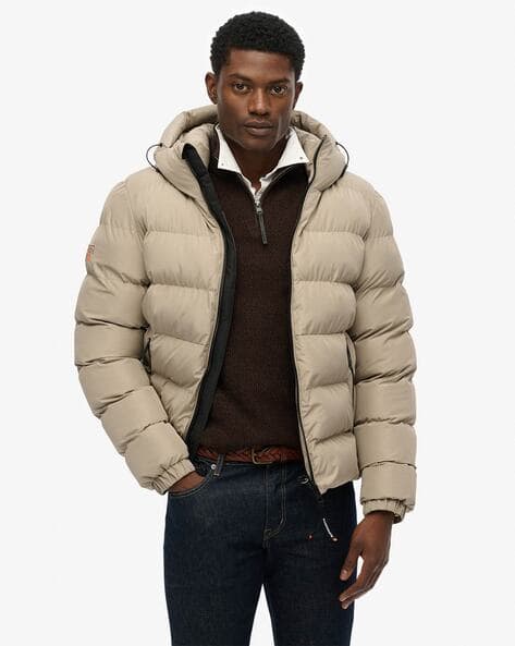 Buy ARMANI EXCHANGE Zip-Front High-Neck Puffer Jacket Online