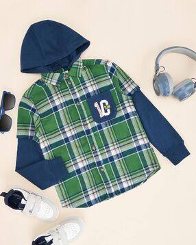 pantaloons junior Boys Checked Regular Fit Shirt-picture-19