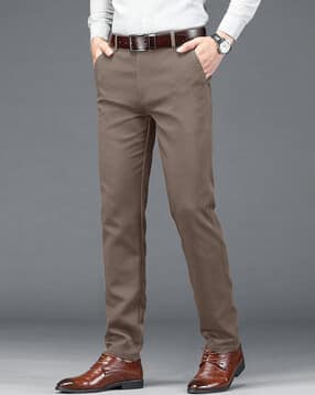 eyebogler Men Slim Fit Flat-Front Chinos-picture-27