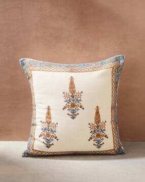 fabindia Printed Bolster Cover 16" x 16"-picture-41