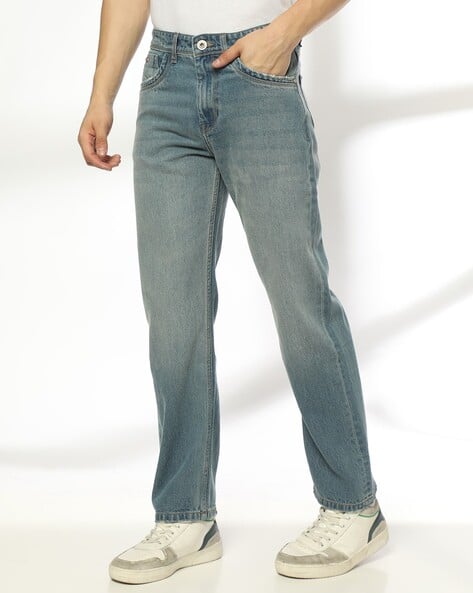 JOHN PLAYERS JEANS Men Straight Fit Low-Rise Jeans