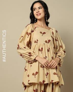 indie picks Bagru Syahi Begar Handblock Print   2-Piece Co-Ord Set-picture-12