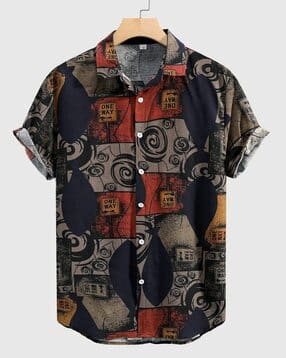 alpha tribe Men Printed Regular Fit Shirt-picture-44