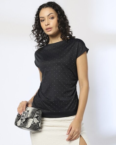 Women Embellished Slim Fit Top