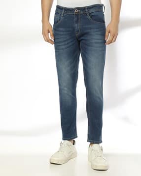Men Mid-Wash Skinny Fit Jeans