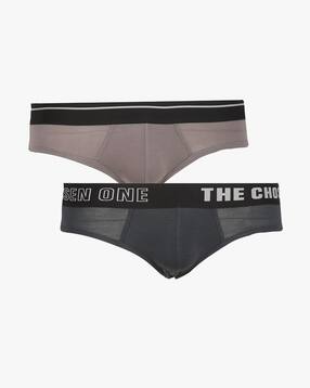 yousta Men Pack of 2 Briefs with Printed Waistband-picture-10