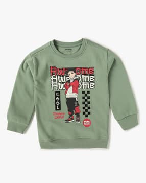 Boys Graphic Print Round-Neck Sweatshirts-image-46
