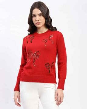 global republic Women Embellished Crew-Neck Pullover-picture-15