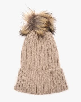 yousta Women Ribbed Pom-Pom Winter Beanie-picture-49