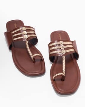 forever glam by pantaloons Women Braided Ring-Toe Flat Sandals-picture-16