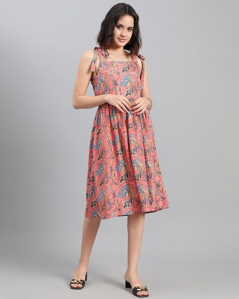 Buy KOTTY Women Fit and Flare Multicolor Dress Online | Ajio.com