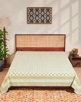 fabindia 120 Tc Printed Single Size Bed Cover -picture-16