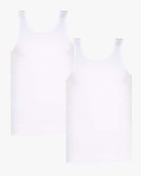 yousta Men Pack of 2 Cotton Vests-picture-24