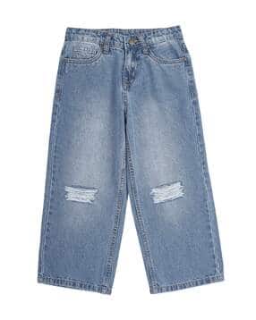 cub mcpaws Girls Mid Washed Wide Jeans-picture-43
