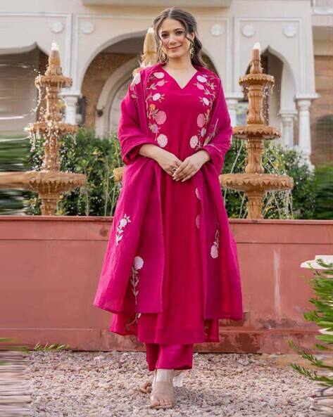 Nyrika Men Floral Print Anarkali Kurta Suit Set