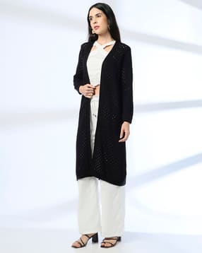 fusion Women Crochet Knit Relaxed Fit Shrug-picture-14