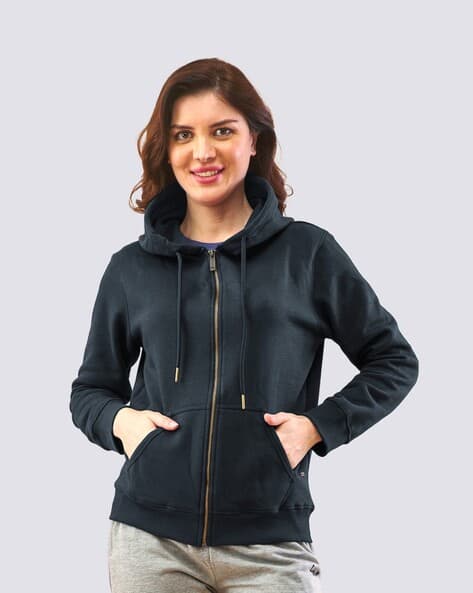 Buy LYRA Full-Sleeves Zip-Front Hoodie Online | Ajio.com